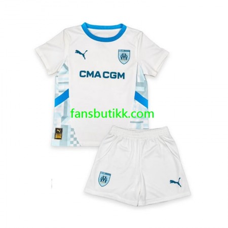 Fotballdrakt Olympique de Marseille Barn Hjemmetrøye 2024-2025 Kortermet